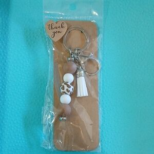 Stylish Keychain with Tassel and Beads